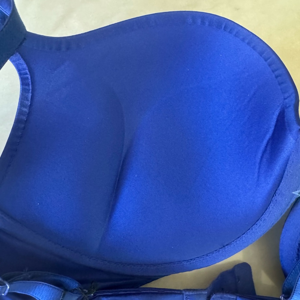 Blue Embellished Women's Bra - Picture 5 of 7